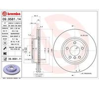 Disco de freno BREMBO 9958111 delantero, ventilado , altamente carbonizado, 1 Pieza