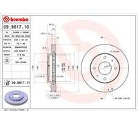 Brembo 09.9617.11 Rotores de Discos de Frenos