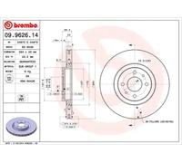 Brembo Discos de freno 09.9626.14 - Ventilación interna - 2 piezas
