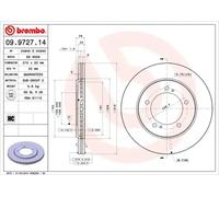 2x Disco de freno ventilación interna 09.9727.14 BREMBO para SUZUKI