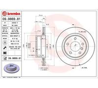 2x Disco de freno ventilación interna 09.9869.81 BREMBO para BMW Z4 Roadster