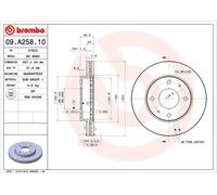 2x Disco de freno ventilación interna 09.A258.10 BREMBO para HYUNDAI LANTRA II