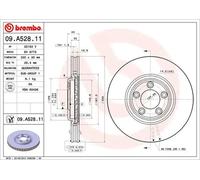 2x Disco de freno ventilación interna 09.A528.11 BREMBO para JAGUAR DAIMLER