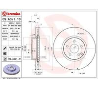 2x Disco de freno ventilación interna 09.A621.11 BREMBO para MERCEDES-BENZ SLK