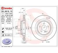 BREMBO Discos de freno para MERCEDES-BENZ: Classe SL lasse S (Ref: 09.A818.11)