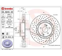 2x Disco de freno ventilación interna 09.A945.33 BREMBO para MERCEDES-BENZ CLS