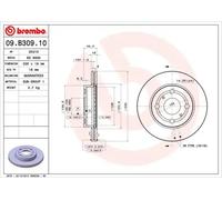Brembo 09.B309.10 Rotores de Discos de Frenos