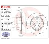 2x Disco de freno ventilación interna 09.B313.11 BREMBO para BMW 5 5 Touring