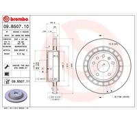 2x BREMBO 09.B507.11 Coated Disc Line Disco de freno para SAAB 9-5 Kombi (YS3E)