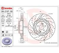 2x Disco de freno ventilación interna 09.C127.33 BREMBO para MERCEDES-BENZ