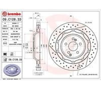 2x Disco de freno ventilación interna 09.C128.33 BREMBO para MERCEDES-BENZ SL