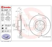 2x Disco de freno ventilación interna 09.C427.11 BREMBO para AUDI A6 Allroad C7