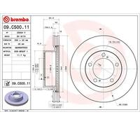 Disco de freno BREMBO 09C50011 delantero, ventilado , 1 Pieza