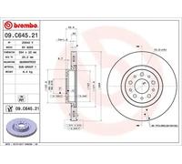 2x Disco de freno ventilación interna 09.C645.21 BREMBO para FIAT TIPO Sedán