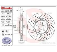 2x Disco de freno ventilación interna 09.C826.33 BREMBO para MERCEDES-BENZ