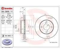 BREMBO 09.C935.11 Disco de freno