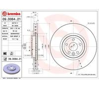 Disco de freno BREMBO 09D06421 delantero, ventilado , altamente carbonizado, 1 Pieza