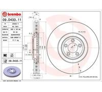 2x Disco de freno ventilación interna 09.D433.11 BREMBO para JAGUAR XJ XF I