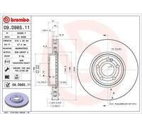 BREMBO 09.D985.11 Disco de freno