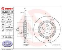 2x Disco de freno ventilación interna 09.E232.11 BREMBO