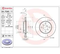 2x BREMBO Disco de freno Delantero Ø252mm Altura: 40mm Espesor: 20mm ventilación interna 09.F365.11 Compatible con SUZUKI SWIFT IV FZ, NZ