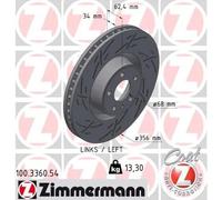 2x Disco de freno ventilación interna 100.3360.54 ZIMMERMANN para AUDI