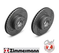 2x Disco de freno ventilación interna 150.1271.53 ZIMMERMANN para BMW ALPINA