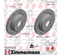 2x Disco de freno ventilación interna 150.2902.53 ZIMMERMANN para BMW 3 4 Coupé