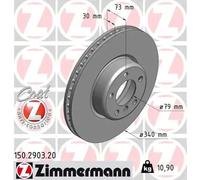 2x Disco de freno ventilación interna 150.2903.20 ZIMMERMANN para BMW 1 3