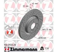 ZIMMERMANN 150.2933.20 Disco de freno