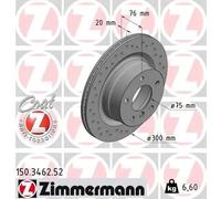 2x Disco de freno ventilación interna 150.3462.52 ZIMMERMANN para BMW 1 Coupé