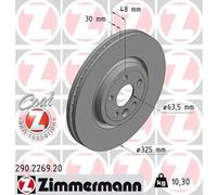 2x Disco de freno ventilación interna 290.2269.20 ZIMMERMANN para JAGUAR