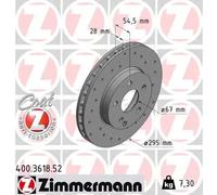2x Disco de freno ventilación interna 400.3618.52 ZIMMERMANN para MERCEDES-BENZ