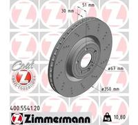 2x Disco de freno ventilación interna 400.5541.20 ZIMMERMANN para MERCEDES-BENZ