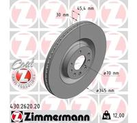 2x Disco de freno ventilación interna 430.2620.20 ZIMMERMANN para SAAB OPEL