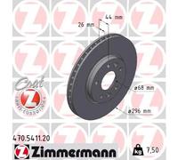 ZIMMERMANN Discos De Freno Delanteros Ventilados Para Renault Arkana I LCM LDN