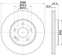 Disco De Freno Hella 8DD 355 111-081 Pro para Mercedes Benz Mercedes Benz Evobus
