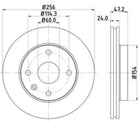 HELLA 8DD 355 111-351 Disco de freno