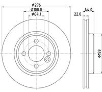 2x Disco de freno ventilación interna 8DD 355 131-981 HELLA para MINI MINI
