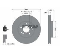 2x Disco de freno ventilación interna 92060000 TEXTAR para MERCEDES-BENZ CLASE E