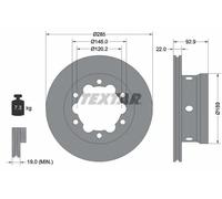 2x Disco de freno ventilación interna 92089803 TEXTAR para VW MERCEDES-BENZ