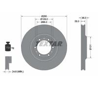 TEXTAR Discos de freno para ISUZU: Trooper & OPEL: Monterey, Frontera & VAUXHALL: Frontera (Ref: 92091400)