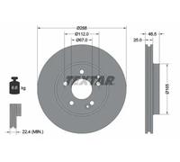 2x Disco de freno ventilación interna 92105905 TEXTAR para MERCEDES-BENZ CLASE E