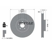 2x Disco de freno ventilación interna 92120305 TEXTAR para MERCEDES-BENZ CLASE S
