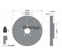 2x Disco de freno ventilación interna 92124105 TEXTAR para MERCEDES-BENZ CLASE E