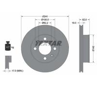 2x Disco de freno ventilación interna 92128503 TEXTAR para HYUNDAI ACCENT II