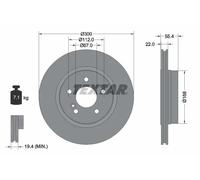 2x Disco de freno ventilación interna 92137203 TEXTAR para MERCEDES-BENZ