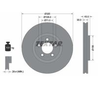 2x Disco de freno ventilación interna 92158703 TEXTAR para JAGUAR DAIMLER