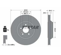TEXTAR Discos de freno para MERCEDES-BENZ lasse S (Ref: 92197903)
