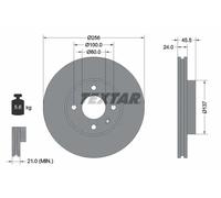 2x Disco de freno ventilación interna 92241400 TEXTAR para CHEVROLET AVEO Sedán
